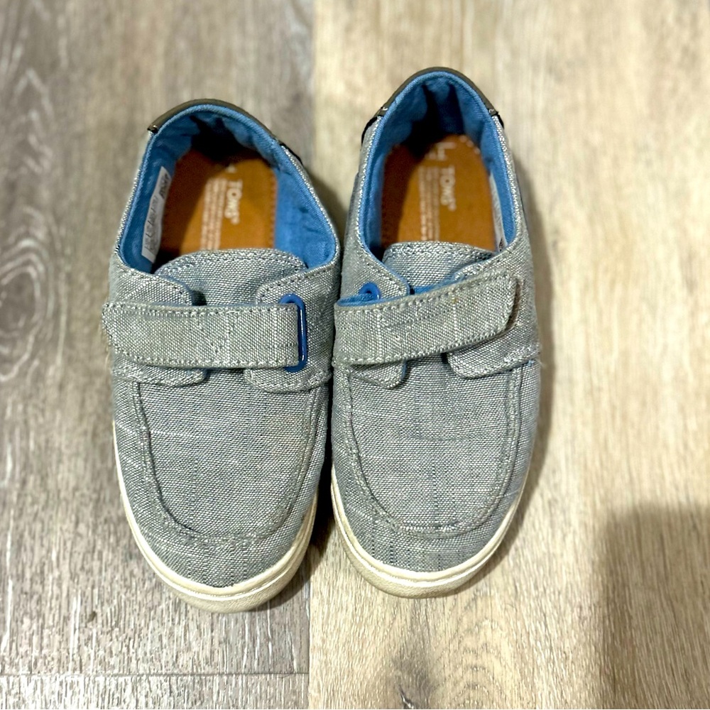 TOMS toddler boy slip ons size 11